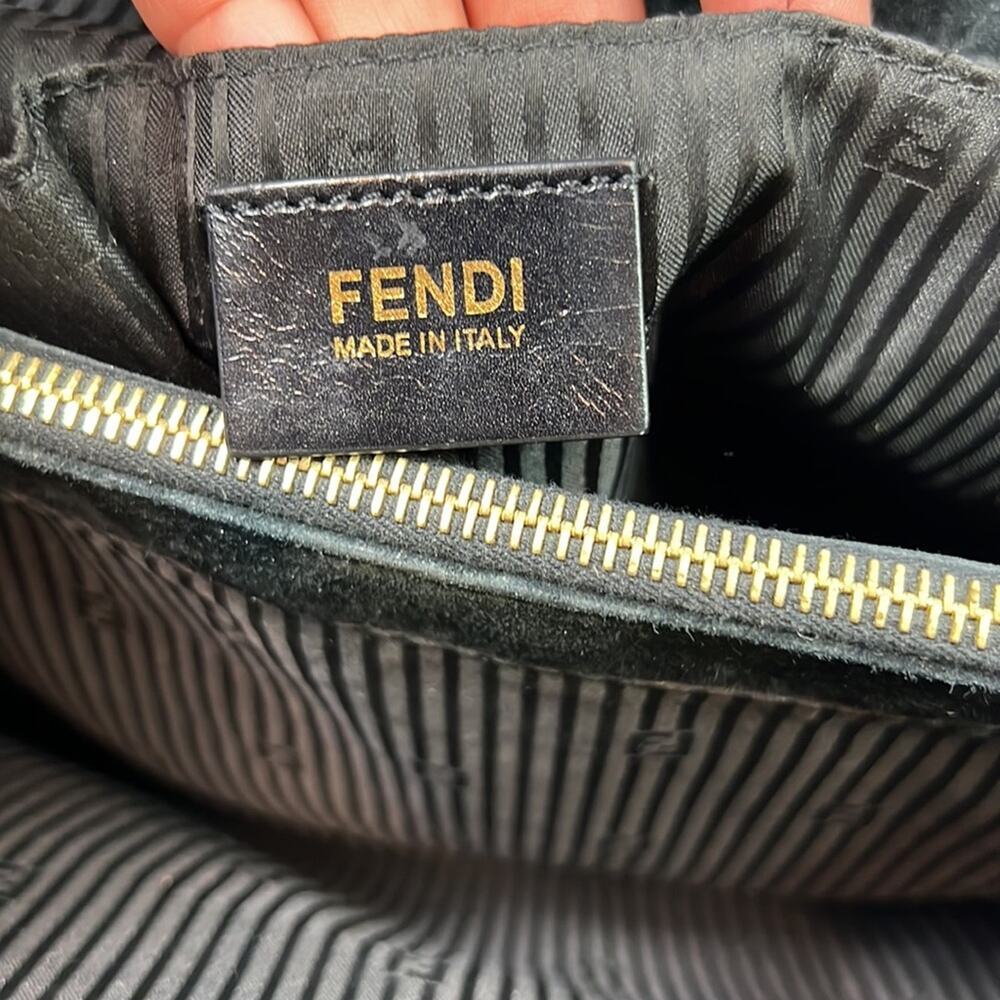 #FENDI Black Saffiano Leather Medium 2Jours Tote - Picture 10 of 16